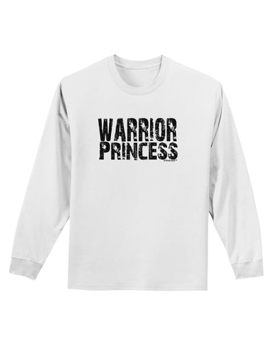 Warrior Princess Black and White Adult Long Sleeve Shirt-Long Sleeve Shirt-TooLoud-White-Small-Davson Sales