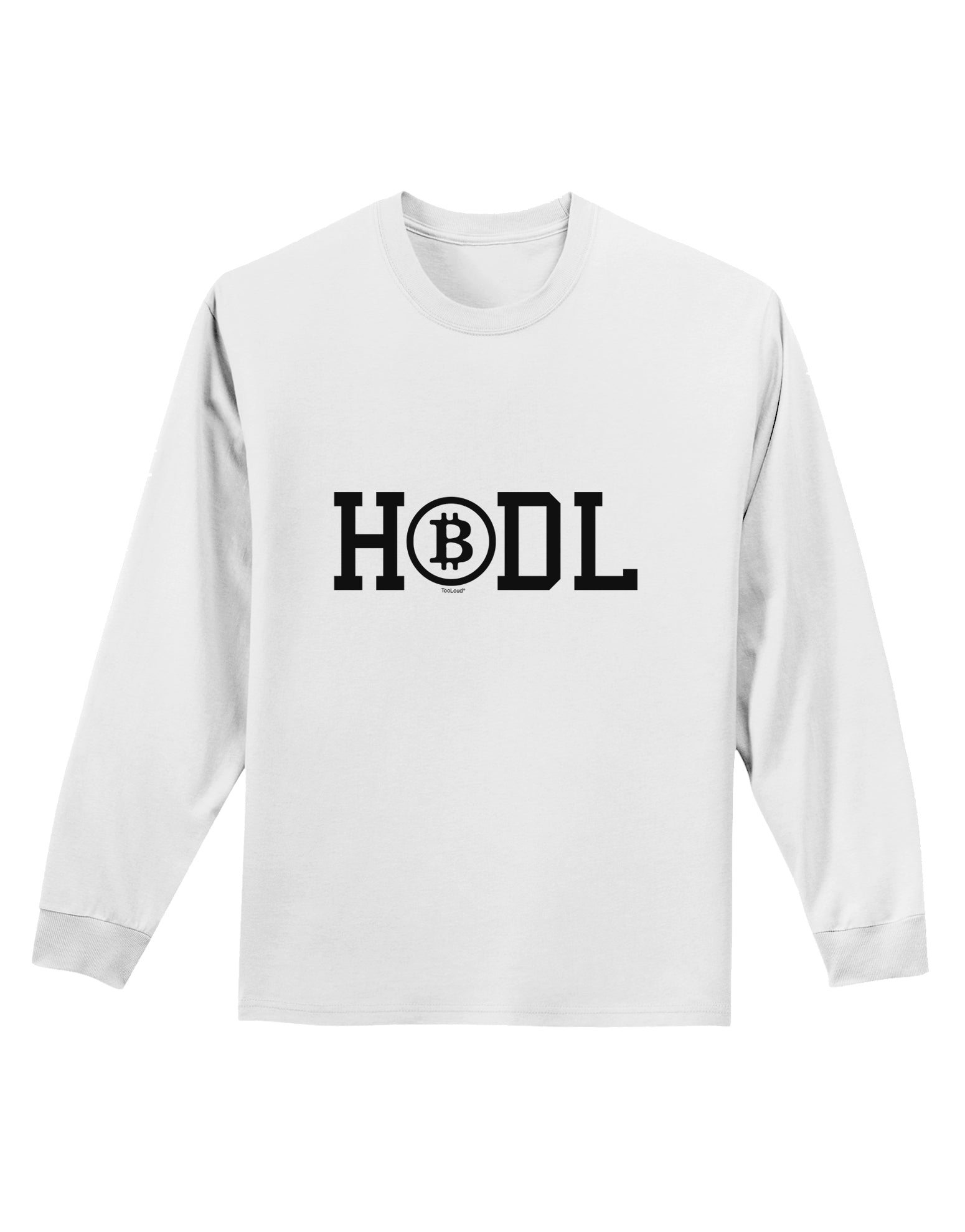 HODL Bitcoin Adult Long Sleeve Shirt-Long Sleeve Shirt-TooLoud-White-Small-Davson Sales