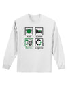 Eat Sleep Drink Green Beer Repeat Adult Long Sleeve Shirt-Long Sleeve Shirt-TooLoud-White-Small-Davson Sales