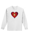 Water Droplet Heart Red Adult Long Sleeve Shirt by TooLoud-Long Sleeve Shirt-TooLoud-White-Small-Davson Sales