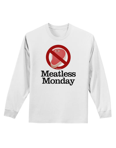 Meatless Monday Adult Long Sleeve Shirt by TooLoud-Long Sleeve Shirt-TooLoud-White-Small-Davson Sales