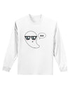 Cute Nerd Ghost Boo Halloween Adult Long Sleeve Shirt-Long Sleeve Shirt-TooLoud-White-Small-Davson Sales