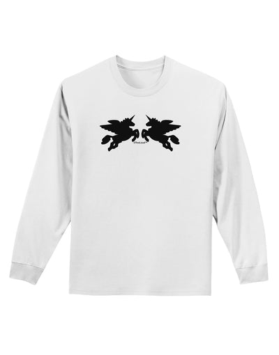 Unicorn Pegasus Design Adult Long Sleeve Shirt by TooLoud-Long Sleeve Shirt-TooLoud-White-Small-Davson Sales