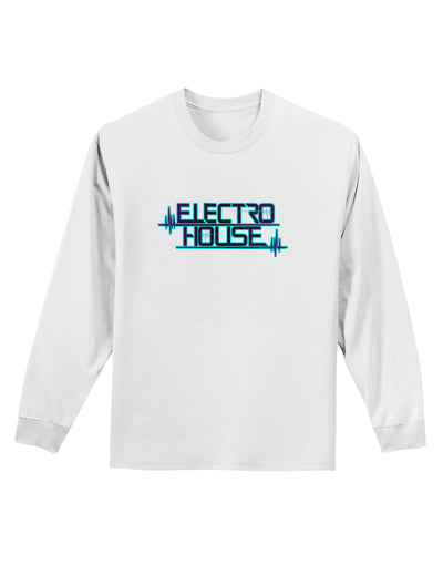 Electro House Bolt Adult Long Sleeve Shirt-Long Sleeve Shirt-TooLoud-White-Small-Davson Sales