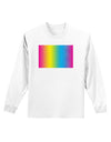 CMY Graphic Rainbow Adult Long Sleeve Shirt-Long Sleeve Shirt-TooLoud-White-Small-Davson Sales