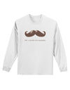 Ceci n'est pas une moustache Adult Long Sleeve Shirt-Long Sleeve Shirt-TooLoud-White-Small-Davson Sales