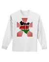 Kenya Flag Design Adult Long Sleeve Shirt-Long Sleeve Shirt-TooLoud-White-Small-Davson Sales