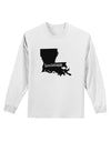 Louisiana - United States Shape Adult Long Sleeve Shirt by TooLoud-Long Sleeve Shirt-TooLoud-White-Small-Davson Sales