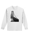 San Francisco Bay Bridge Adult Long Sleeve Shirt-Long Sleeve Shirt-TooLoud-White-Small-Davson Sales