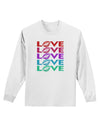 Colorful Love Kisses Adult Long Sleeve Shirt-Long Sleeve Shirt-TooLoud-White-Small-Davson Sales