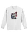 Distressed Paris Stop The Violence Adult Long Sleeve Shirt-Long Sleeve Shirt-TooLoud-White-Small-Davson Sales