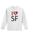 I Heart San Francisco Adult Long Sleeve Shirt-Long Sleeve Shirt-TooLoud-White-Small-Davson Sales