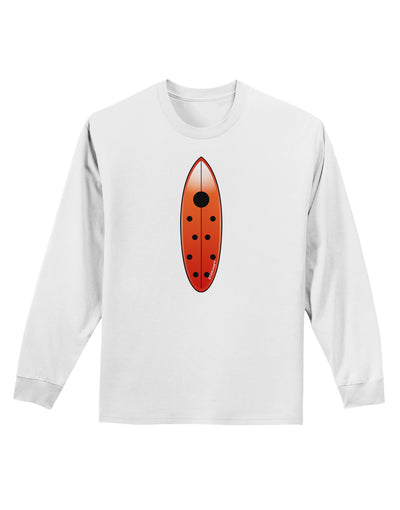 Ladybug Surfboard Adult Long Sleeve Shirt by TooLoud-Long Sleeve Shirt-TooLoud-White-Small-Davson Sales