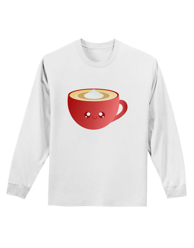 Cute Christmas Drink Eggnog Adult Long Sleeve Shirt-Long Sleeve Shirt-TooLoud-White-Small-Davson Sales