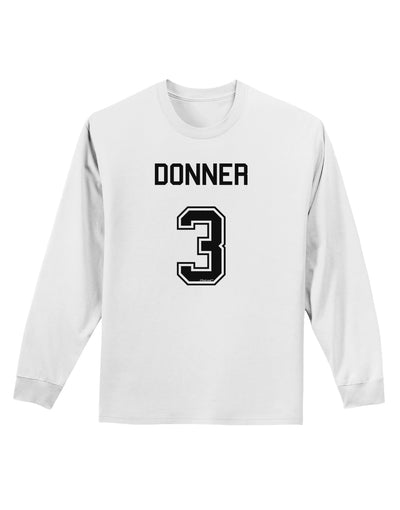 Reindeer Jersey - Donner 3 Adult Long Sleeve Shirt-Long Sleeve Shirt-TooLoud-White-Small-Davson Sales