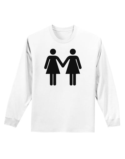 Lesbian Women Holding Hands LGBT Adult Long Sleeve Shirt-Long Sleeve Shirt-TooLoud-White-Small-Davson Sales