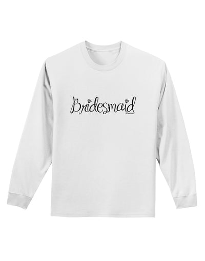 Bridesmaid Design - Diamonds Adult Long Sleeve Shirt-Long Sleeve Shirt-TooLoud-White-Small-Davson Sales