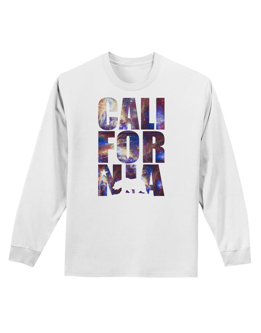 California Republic Design - Space Nebula Print Adult Long Sleeve Shirt by TooLoud-Long Sleeve Shirt-TooLoud-White-Small-Davson Sales