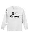I Egg Cross Easter Design Adult Long Sleeve Shirt by TooLoud-Long Sleeve Shirt-TooLoud-White-Small-Davson Sales