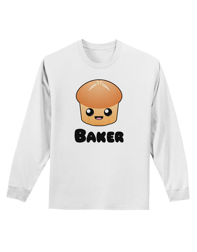 Baker Cute Roll Adult Long Sleeve Shirt-Long Sleeve Shirt-TooLoud-White-Small-Davson Sales