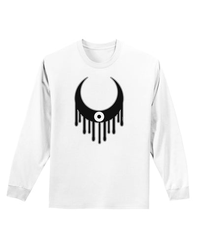 Weeping Crescent Eye - Halloween Adult Long Sleeve Shirt-Long Sleeve Shirt-TooLoud-White-Small-Davson Sales