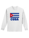 Cuba Flag Cuban Pride Adult Long Sleeve Shirt by TooLoud-Long Sleeve Shirt-TooLoud-White-Small-Davson Sales