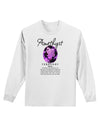 Birthstone Amethyst Adult Long Sleeve Shirt-Long Sleeve Shirt-TooLoud-White-Small-Davson Sales