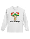 Cute Maracas Design - Cinco de Mayo Adult Long Sleeve Shirt by TooLoud-Long Sleeve Shirt-TooLoud-White-Small-Davson Sales