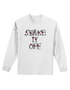 Shake It Off Text Cute with Hearts Adult Long Sleeve Shirt by TooLoud-Long Sleeve Shirt-TooLoud-White-Small-Davson Sales