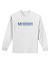 Planet Mercury Text Only Adult Long Sleeve Shirt-Long Sleeve Shirt-TooLoud-White-Small-Davson Sales