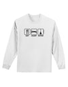 Eat Sleep Guitar Design Adult Long Sleeve Shirt by TooLoud-Long Sleeve Shirt-TooLoud-White-Small-Davson Sales