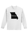 Missouri - United States Shape Adult Long Sleeve Shirt-Long Sleeve Shirt-TooLoud-White-Small-Davson Sales