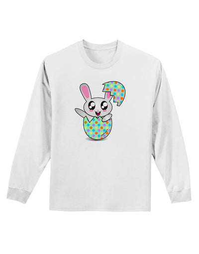 Bunny Hatching From Egg Adult Long Sleeve Shirt-Long Sleeve Shirt-TooLoud-White-Small-Davson Sales