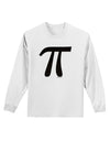 Pi Symbol Glitter - Black Adult Long Sleeve Shirt by TooLoud-Long Sleeve Shirt-TooLoud-White-Small-Davson Sales