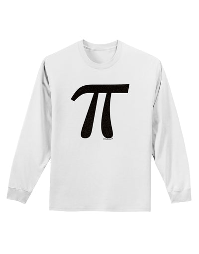 Pi Symbol Glitter - Black Adult Long Sleeve Shirt by TooLoud-Long Sleeve Shirt-TooLoud-White-Small-Davson Sales