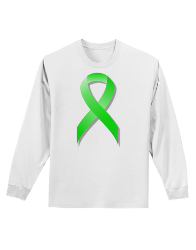 Lyme Disease Awareness Ribbon - Lime Green Adult Long Sleeve Shirt-Long Sleeve Shirt-TooLoud-White-Small-Davson Sales