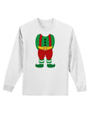 Christmas Elf Boy Character Body Adult Long Sleeve Shirt-Long Sleeve Shirt-TooLoud-White-Small-Davson Sales