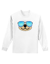 Kyu-T Face - Beartholomew Cool Sunglasses Adult Long Sleeve Shirt-Long Sleeve Shirt-TooLoud-White-Small-Davson Sales