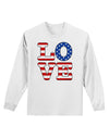 American Love Design Adult Long Sleeve Shirt by TooLoud-Long Sleeve Shirt-TooLoud-White-Small-Davson Sales