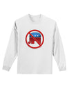 Distressed No Republicans Sign Adult Long Sleeve Shirt-Long Sleeve Shirt-TooLoud-White-Small-Davson Sales