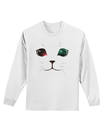 Adorable Space Cat Adult Long Sleeve Shirt by-Long Sleeve Shirt-TooLoud-White-Small-Davson Sales