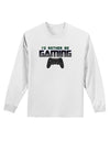 I'd Rather Be Gaming Adult Long Sleeve Shirt-Long Sleeve Shirt-TooLoud-White-Small-Davson Sales