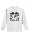Ultimate Pi Day Design - Mirrored Pies Adult Long Sleeve Shirt by TooLoud-Long Sleeve Shirt-TooLoud-White-Small-Davson Sales