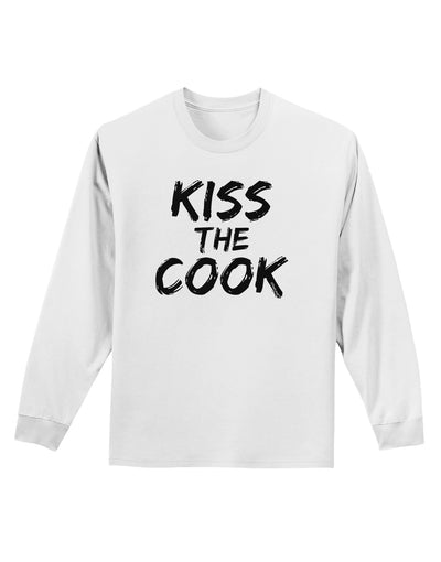 Kiss the Cook Grill Master 2 - Text Adult Long Sleeve Shirt-Long Sleeve Shirt-TooLoud-White-Small-Davson Sales