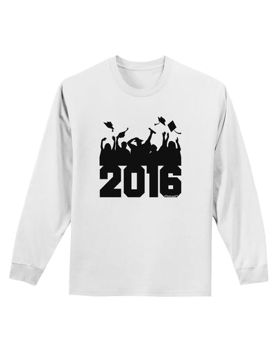 Current Year Graduation BnW Adult Long Sleeve Shirt-Long Sleeve Shirt-TooLoud-White-Small-Davson Sales