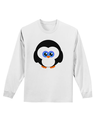 Cute Penguin Christmas Adult Long Sleeve Shirt-Long Sleeve Shirt-TooLoud-White-Small-Davson Sales