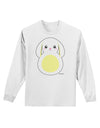 Cute Bunny with Floppy Ears - Yellow Adult Long Sleeve Shirt by TooLoud-Long Sleeve Shirt-TooLoud-White-Small-Davson Sales