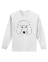 Cute Poodle Dog - White Adult Long Sleeve Shirt by TooLoud-Long Sleeve Shirt-TooLoud-White-Small-Davson Sales