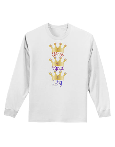 Three Kings Day - C M B Crowns Adult Long Sleeve Shirt by TooLoud-Long Sleeve Shirt-TooLoud-White-Small-Davson Sales