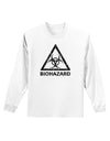 Biohazard Sign Distressed Adult Long Sleeve Shirt-Long Sleeve Shirt-TooLoud-White-Small-Davson Sales